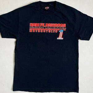 Men's Harley Davidson SS T Shirt Sz Large Tombstone Arizona Dk Blue Bravado I